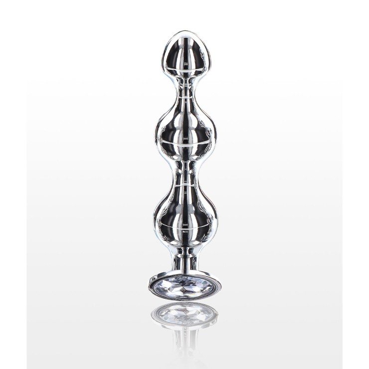 PLUG ANALE CON PALLINE IN ALLUMINIO CON GIOIELLO DIAMOND... 2
