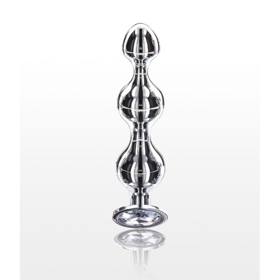 PLUG ANALE CON PALLINE IN ALLUMINIO CON GIOIELLO DIAMOND STAR BEADS