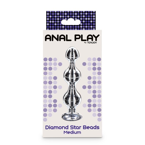 PLUG ANALE CON PALLINE IN ALLUMINIO CON GIOIELLO DIAMOND STAR BEADS