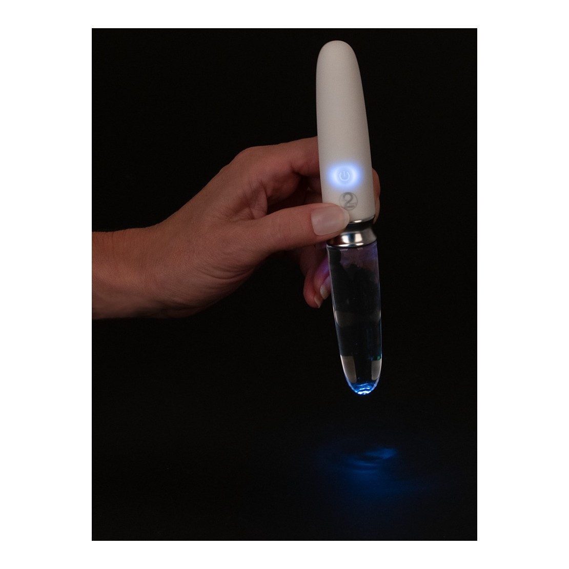 VIBRATORE SEX TOY IN VETRO E SILICONE...