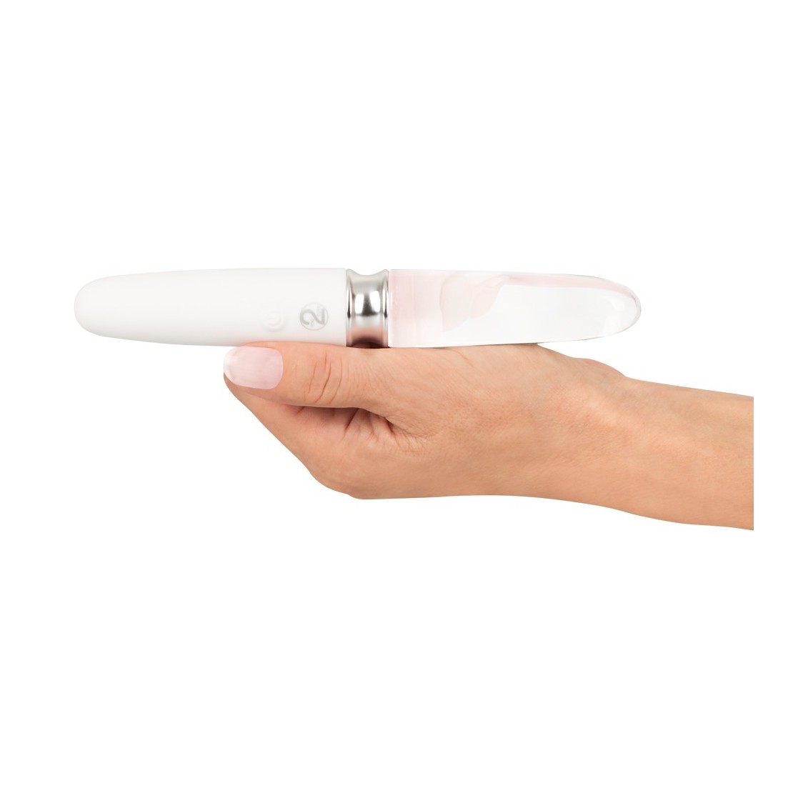 VIBRATORE SEX TOY IN VETRO E SILICONE...