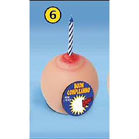 CANDELA CON TETTA BUON COMPLEANNO