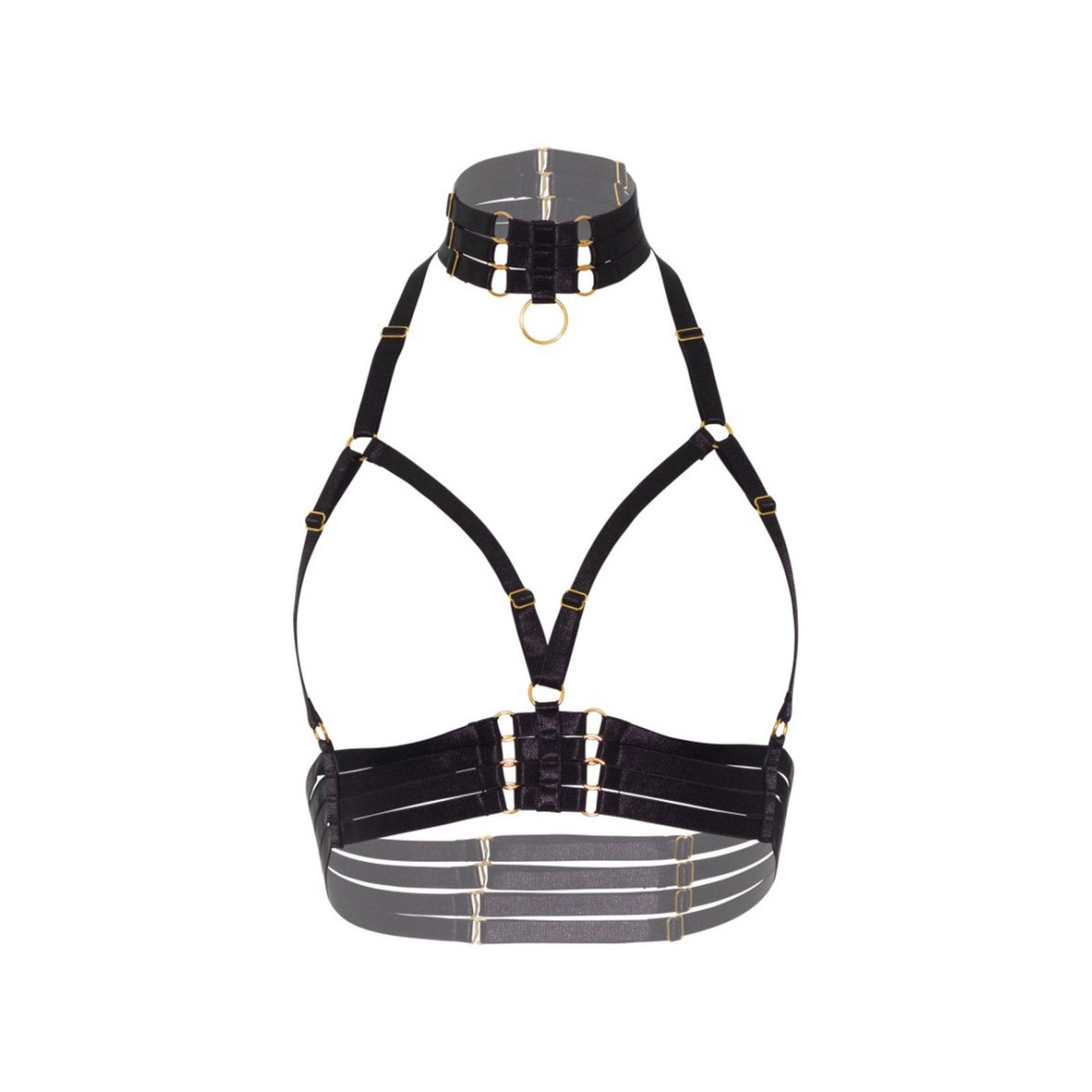 REGGISENO HARNESS SEXY DA DONNA CON COLLARE IN...