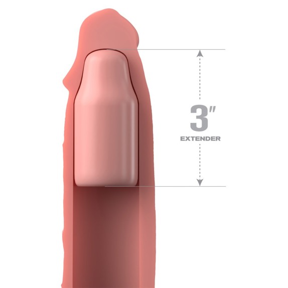 GUAINA E PROLUNGA 2 IN 1 SUPER REALISTICA PER AUMENTO DIMENSIONE E DIAMETRO PENE 22,9 CM