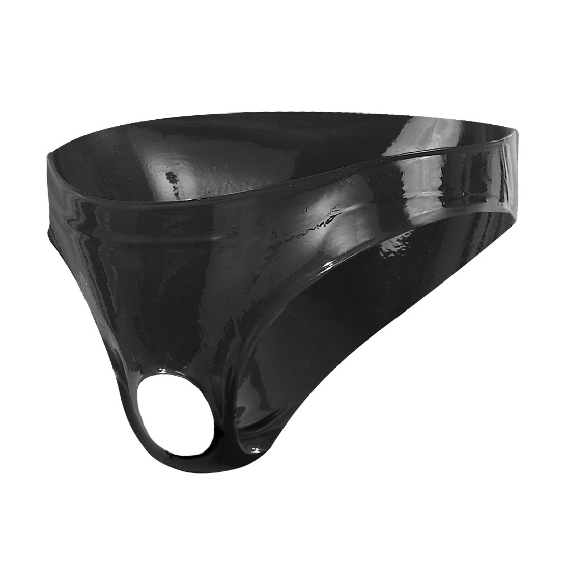 SLIP SEXY ESALTAFALLO NERO IN LATEX
