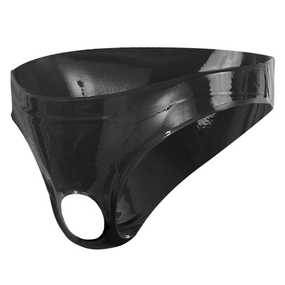 SLIP SEXY ESALTAFALLO NERO IN LATEX