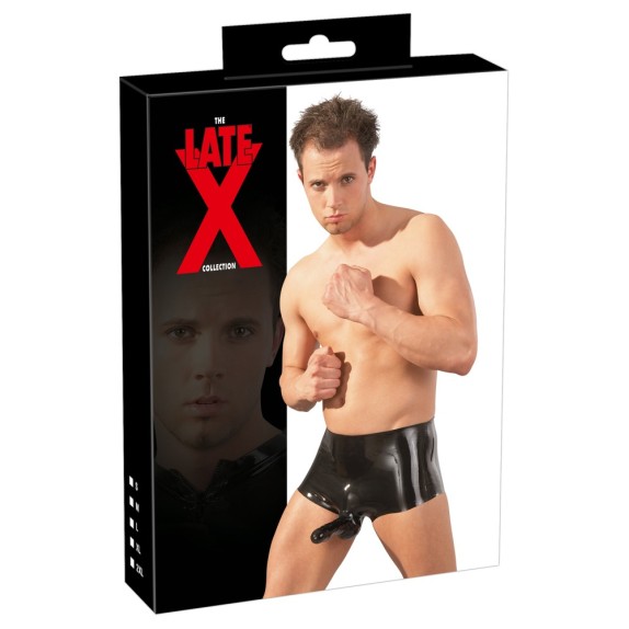 BOXER PER UOMO IN LATEX CON GUAINA DOVE INSERIRE IL PENE