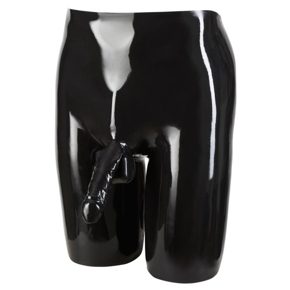 PANTALONCINI  IN LATEX PER UOMO CON GUAINA PER INSERIRE IL PENE