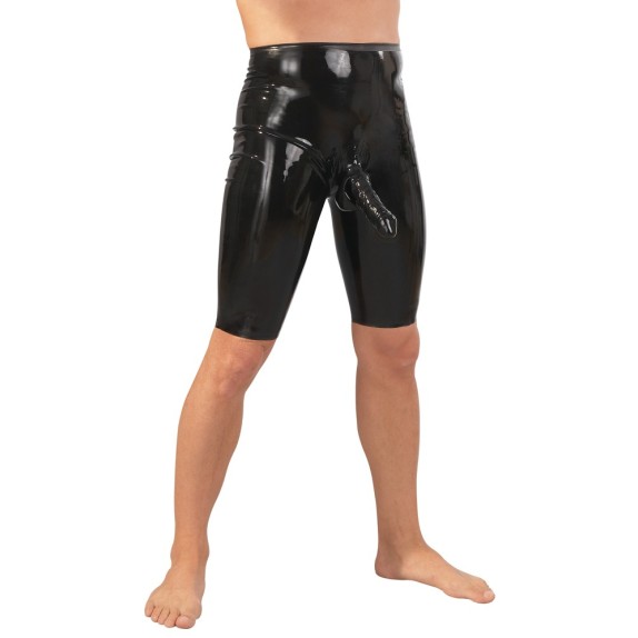 PANTALONCINI  IN LATEX PER UOMO CON GUAINA PER INSERIRE IL PENE