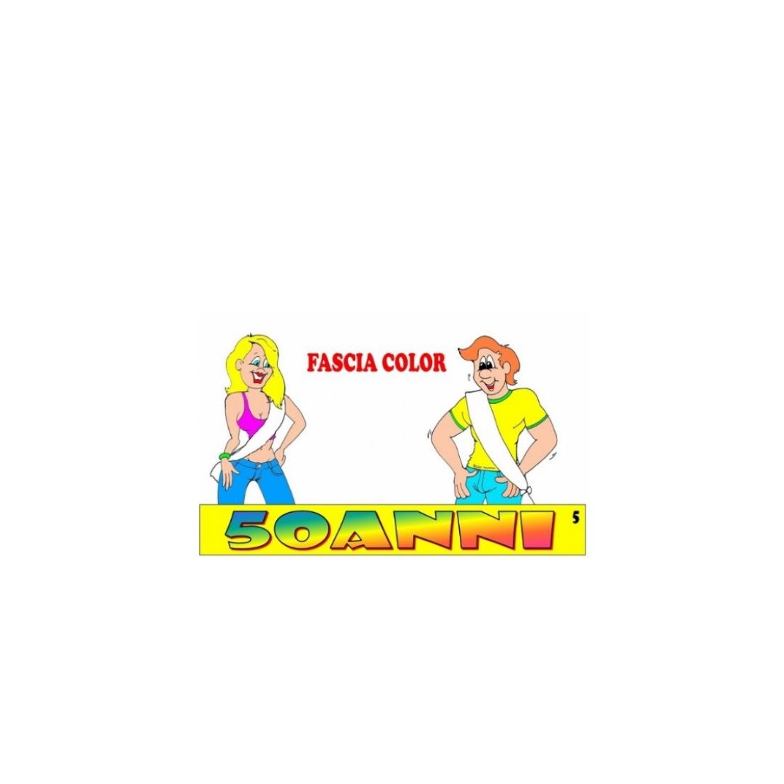 copy of FASCIA COLORATA CON SCRITTA "50 ANNI"