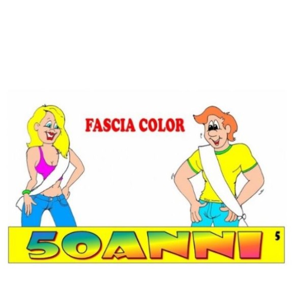 copy of FASCIA COLORATA CON SCRITTA "50 ANNI"