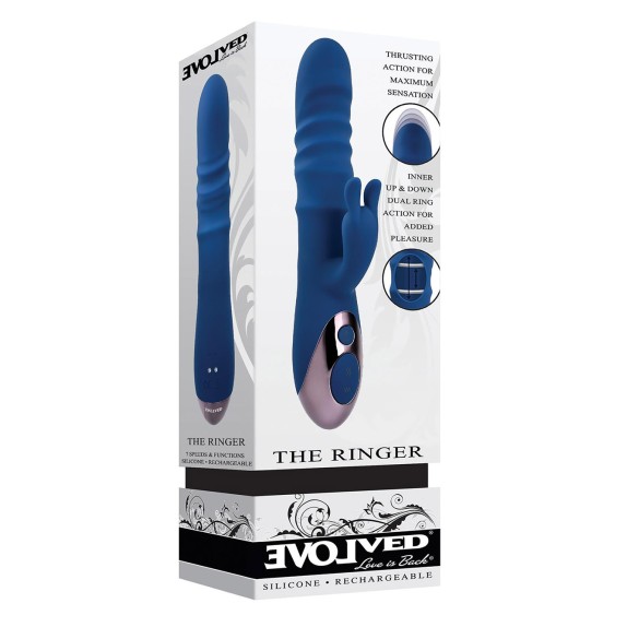 RABBIT SEX TOY DONNA CON STIMOLAZIONE CLITORIDE E MOVIMENTO A SPINTA SU E GIU' THE RINGER