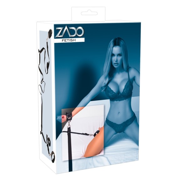 SET COSTRITTIVO DA LETTO IN PELLE E TESSUTO PER GIOCHI DI COPPIA ZADO