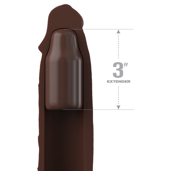 GUAINA E PROLUNGA 2 IN 1 PER PENE SUPER REALISTICA CON ANELLO PER I TESTICOLI 10000 CM X-TENSIONS