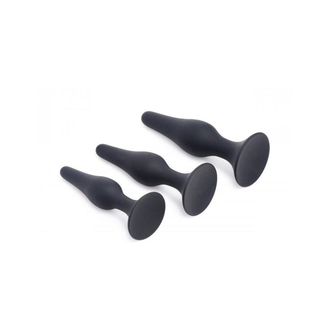 KIT TRE PLUG ANALI IN SILICONE CON VENTOSA SEX...