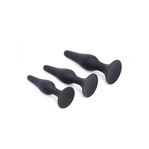 copy of KIT TRE PLUG ANALI IN SILICONE CON VENTOSA SEX TOY TRIPLE SPIRE