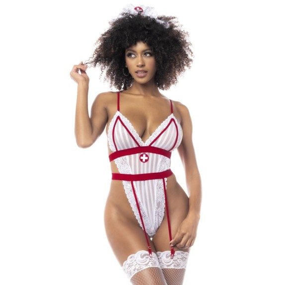 copy of BODY SEXY TRAVESTIMENTO DA INFERMIERA IN PIZZO CON CERCHIETTO MAPALE'