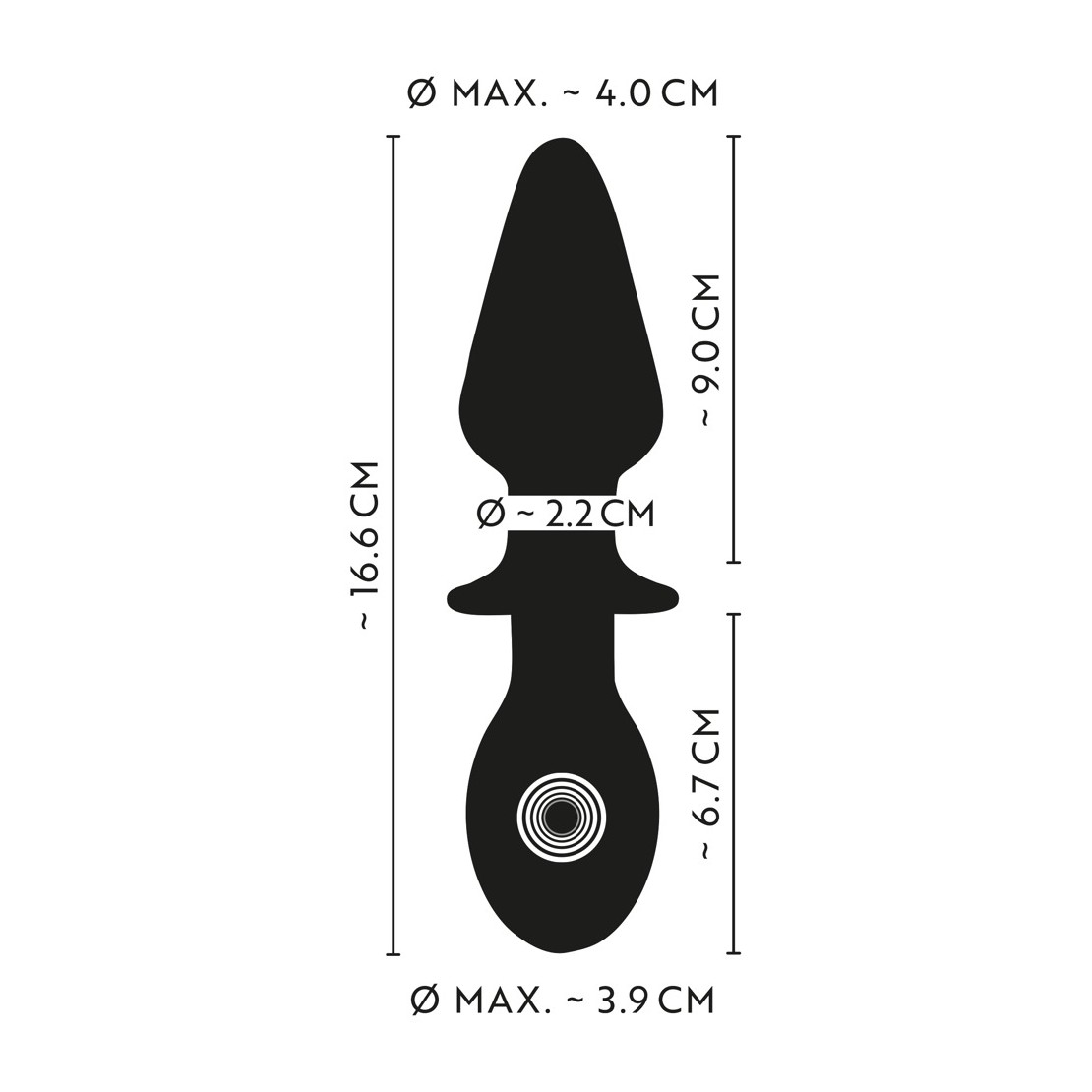 DOPPIO PLUG ANALE SEX TOY IN VETRO E SILICONE...