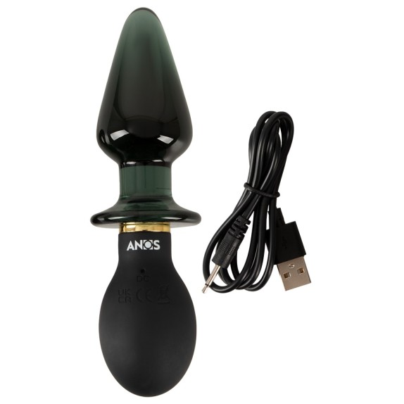 copy of DOPPIO PLUG ANALE IN VETRO E SILICONE VIBRANTE RICARICABILE ANOS