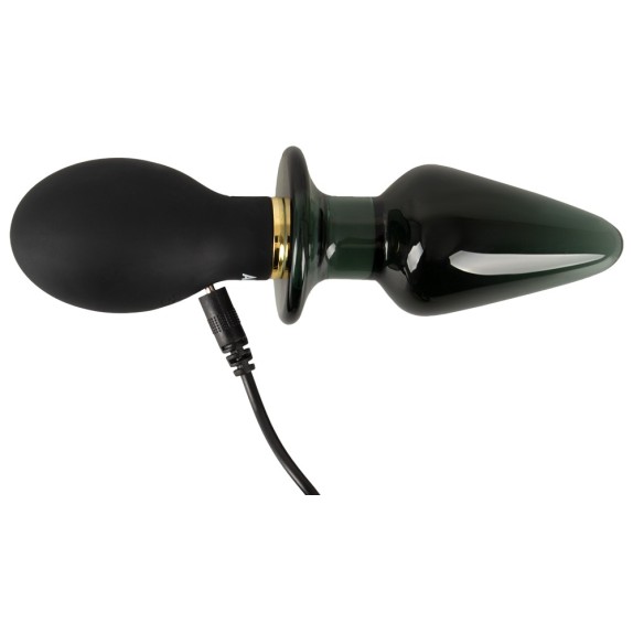 DOPPIO PLUG ANALE SEX TOY IN VETRO E SILICONE VIBRANTE RICARICABILE ANOS
