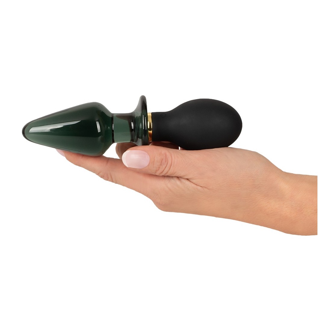 DOPPIO PLUG ANALE SEX TOY IN VETRO E SILICONE...