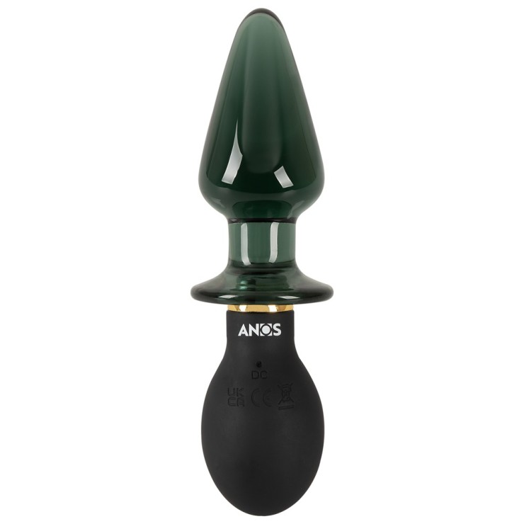 DOPPIO PLUG ANALE SEX TOY IN VETRO E SILICONE VIBRANTE... 2