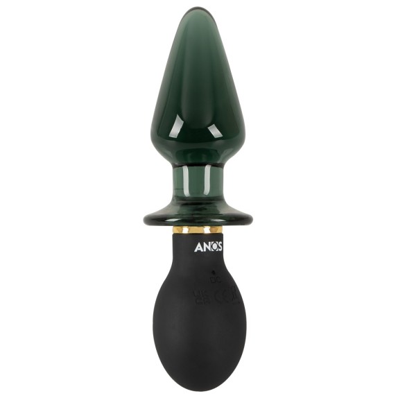 copy of DOPPIO PLUG ANALE IN VETRO E SILICONE VIBRANTE RICARICABILE ANOS