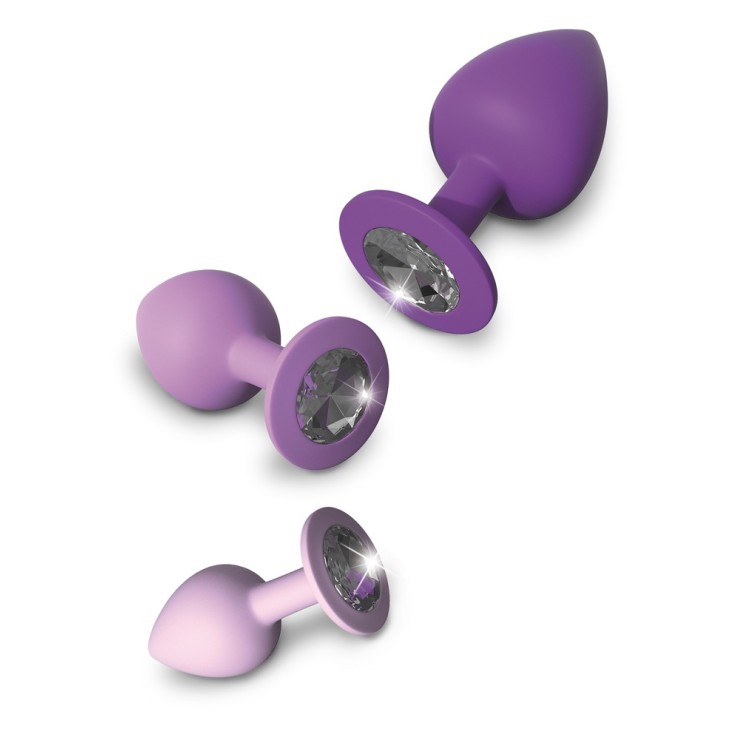 TRAINING SET 3 PEZZI PLUG ANALI CON GIOIELLO SEX TOY FANTASY 2