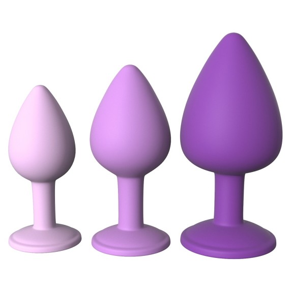 TRAINING SET 3 PEZZI PLUG ANALI CON GIOIELLO SEX TOY FANTASY