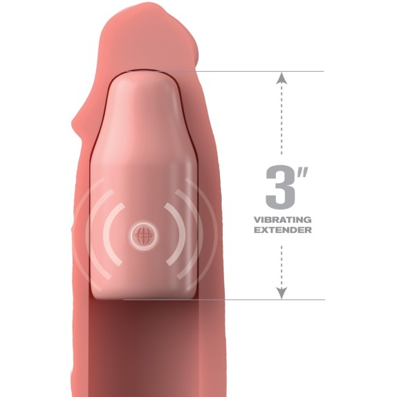 PROLUNGA GUAINA VIBRANTE PER UOMO DA INDOSSARE SUL PENE CON RIDUTTORE RIGIDO E TELECOMANDO WIRELESS