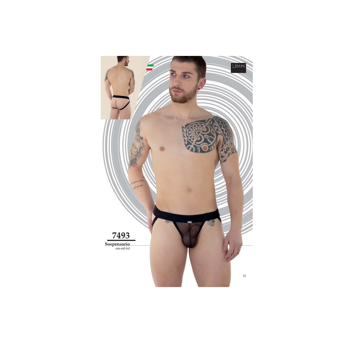 SOSPENSORIO SEXY PER UOMO CON ELASTICO IN VITA...