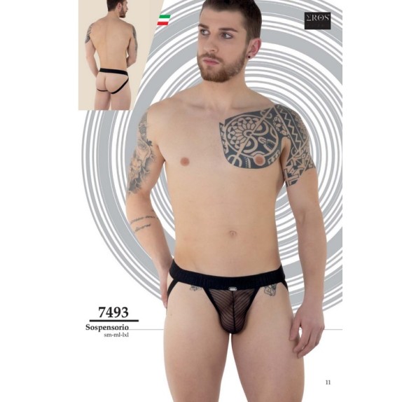SOSPENSORIO SEXY PER UOMO CON ELASTICO IN VITA E TRAMA A STRISCE LINGERIE EROS VENEZIANI