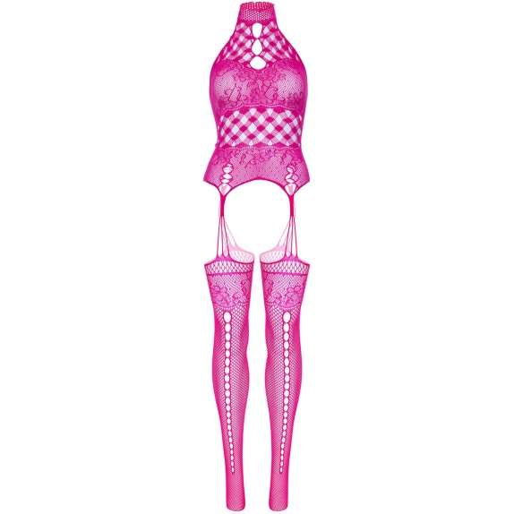 BODYSTOCKING SEXY PER DONNA LAMPONE A COLLO ALTO APERTO LEG AVENUE