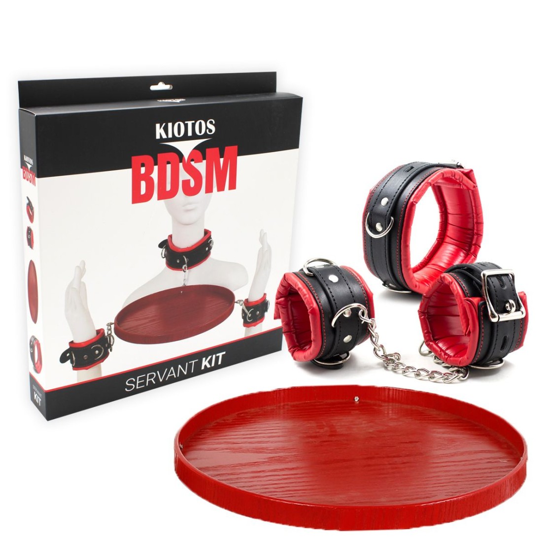 COSTRITTIVO KIT 4 PEZZI BDSM DA SCHIAVO SERVO...