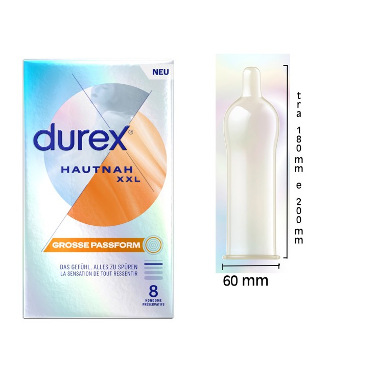 PROFILATTICI TRASPARENTI ULTRA SOTTILI XXL 8 PEZZI DUREX