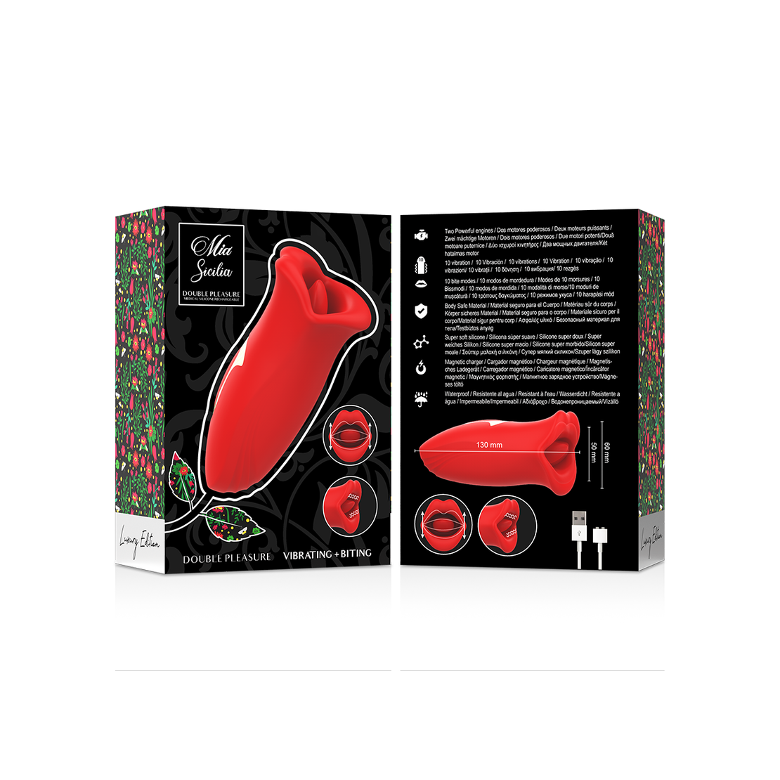 VIBRATORE E STIMOLATORE CLITORIDEO CON BOCCA...