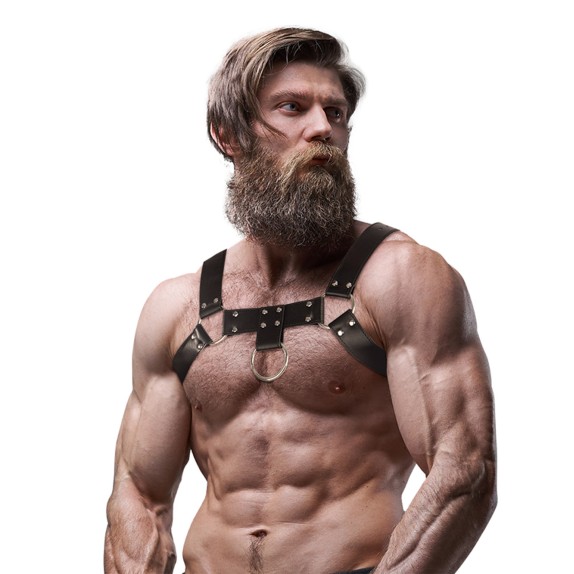 copy of HARNESS SEXY PER UOMO IN PELLE VEGANA CON ANELLI E BORCHIE