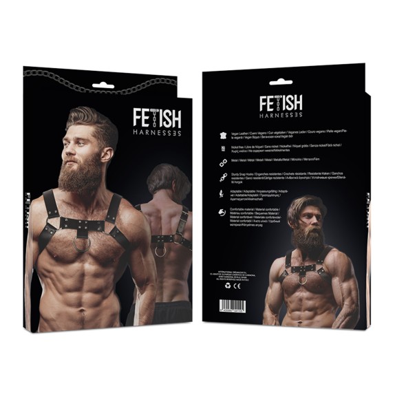 copy of HARNESS SEXY PER UOMO IN PELLE VEGANA CON ANELLI E BORCHIE