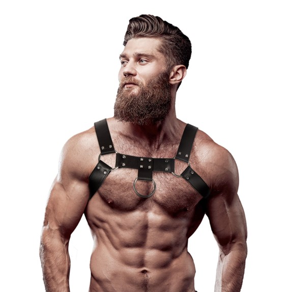copy of HARNESS SEXY PER UOMO IN PELLE VEGANA CON ANELLI E BORCHIE