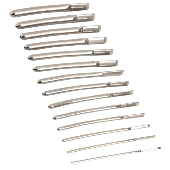 KIT 14 SONDE URETRALI SET DILATATORI ACCIAIO INOSSIDABILE VARIE DIMENSIONI