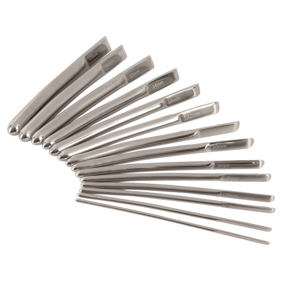 KIT 14 SONDE URETRALI SET DILATATORI ACCIAIO INOSSIDABILE VARIE DIMENSIONI