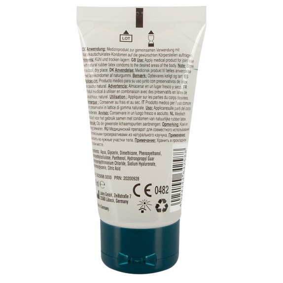 LUBRIFICANTE ANALE CON ACIDO IALURONICO E PANTENOLO E OLIO DI SILICONE 50 mL JUST GLIDE