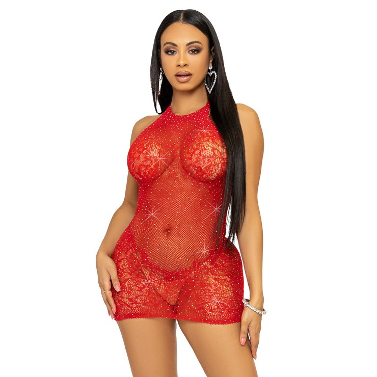 MINI ABITO SEXY PER DONNA VARI COLORI CON STRASS... 2