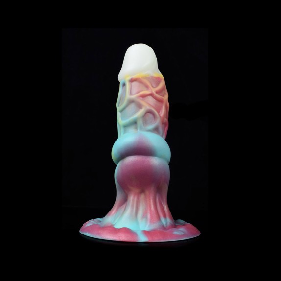 copy of DILDO CHE SI ILLUMINA AL BUIO FALLO MORBIDO ED ELASTICO CON RILIEVI E VENTOSA