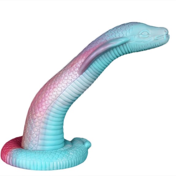 FALLO DILDO MORBIDO E FLESSIBILE COBRA SERPENTE COLORATO CON VENTOSA MONSTAR KIOTOS