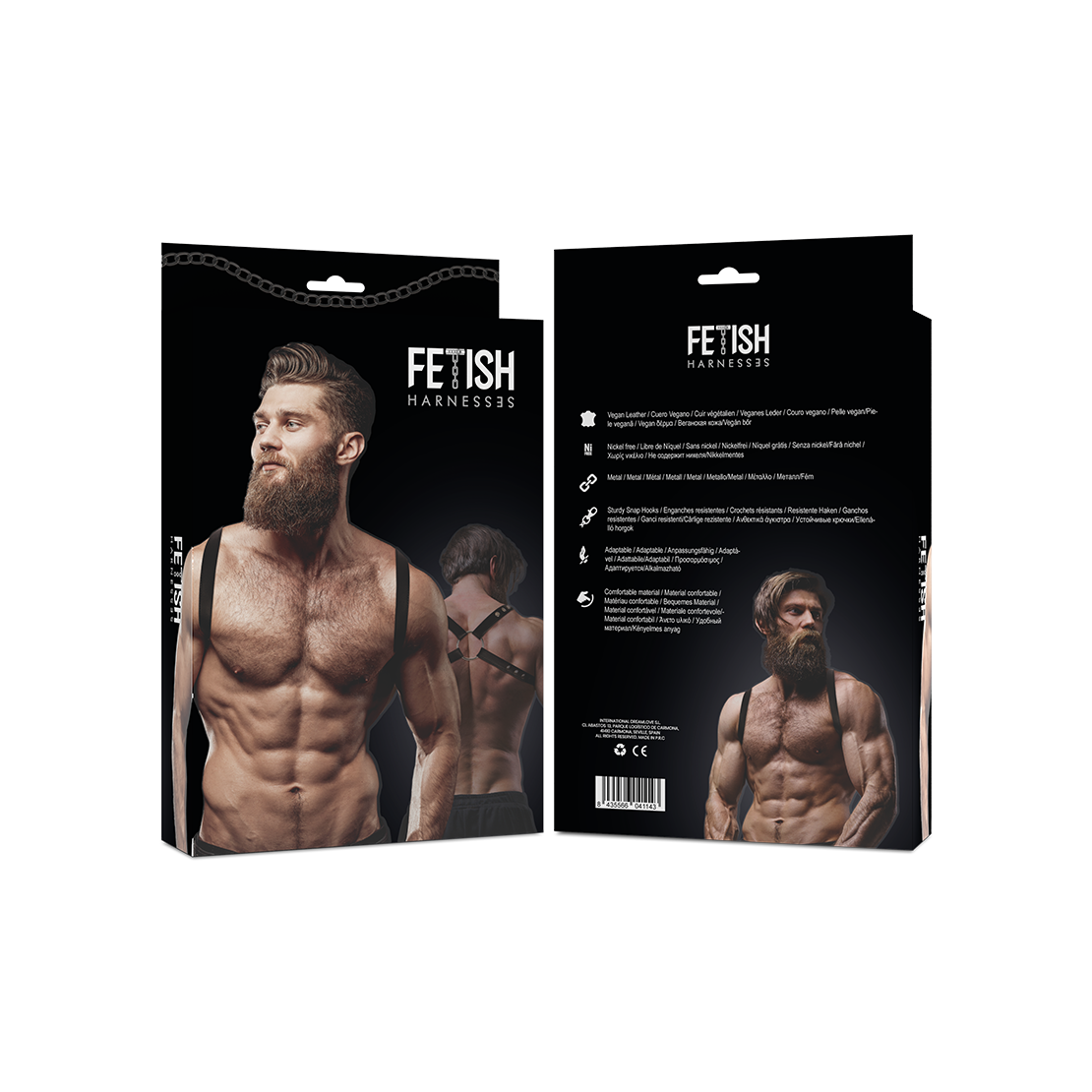 HARNESS SEXY PER UOMO IN PELLE VEGANA CON...