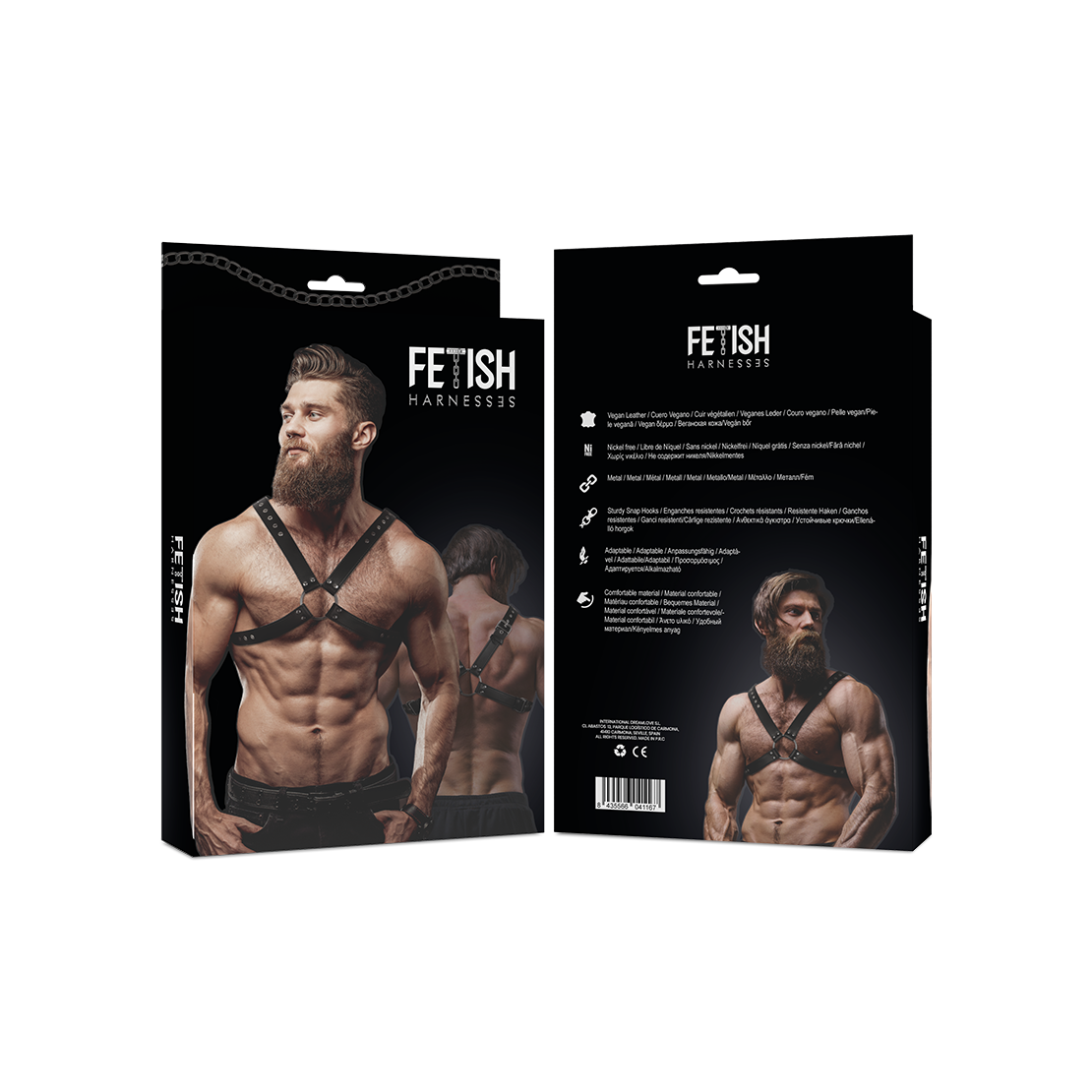 HARNESS SEXY UOMO IN PELLE VEGANA CON INCROCIO...