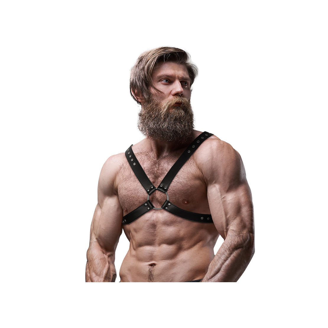 HARNESS SEXY UOMO IN PELLE VEGANA CON INCROCIO...