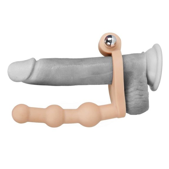 DILDO ANALE A PALLINE DA INSERIRE SUL PENE PER DOPPIA PENETRAZIONE SEX TOY 15 CM