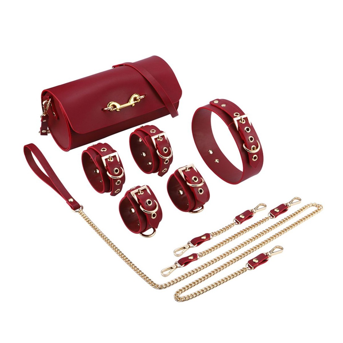 KIT DEL SADOMASO SEXY BORSA CON OGGETTI BDSM IN...